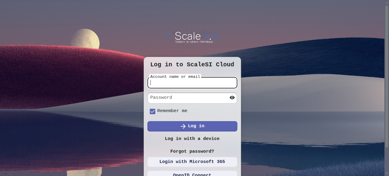 capture de Demo Cloud ScaleSi